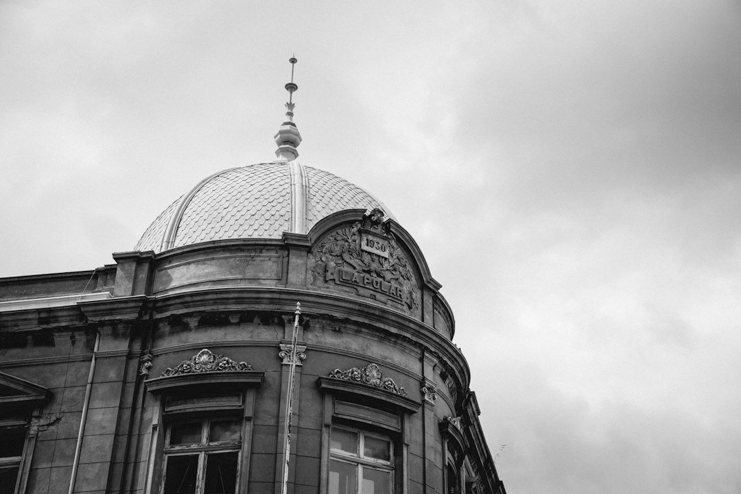 Historic neoclassical building facade in a Chilean city center